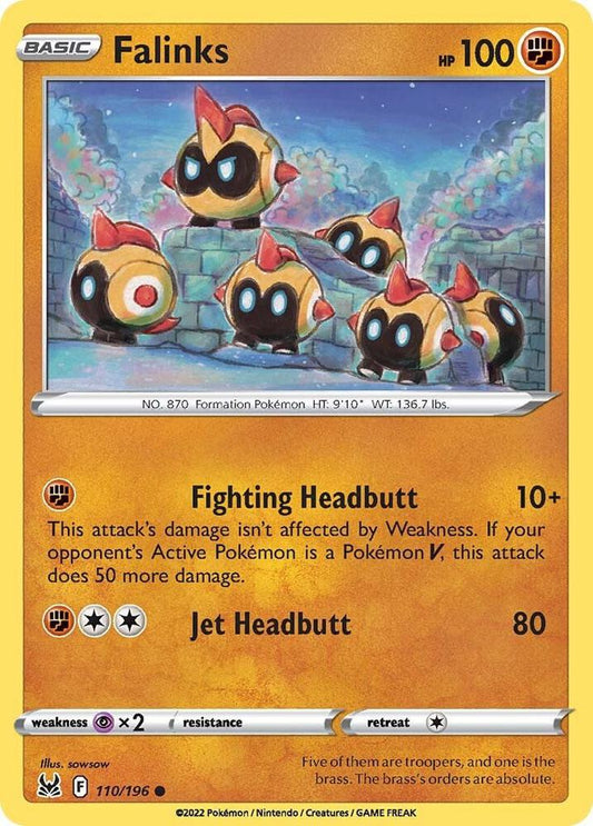 Falinks 110/196 Common Lost Origin Pokémon card