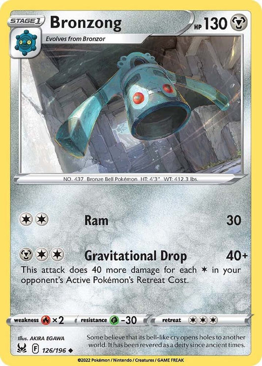 Bronzong 126/196 Uncommon Lost Origin Pokémon card