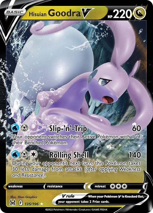 Hisuian Goodra V 135/196 Ultra Rare Lost Origin Pokémon card