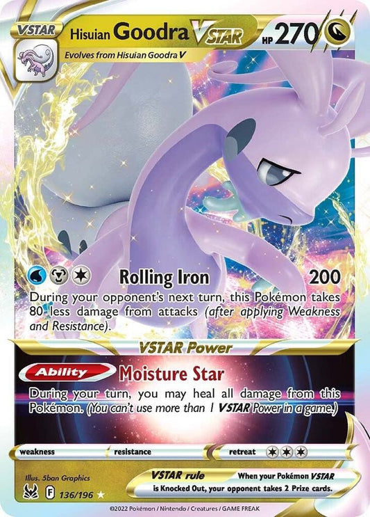 Hisuian Goodra VSTAR 136/196 Ultra Rare Lost Origin Pokémon card