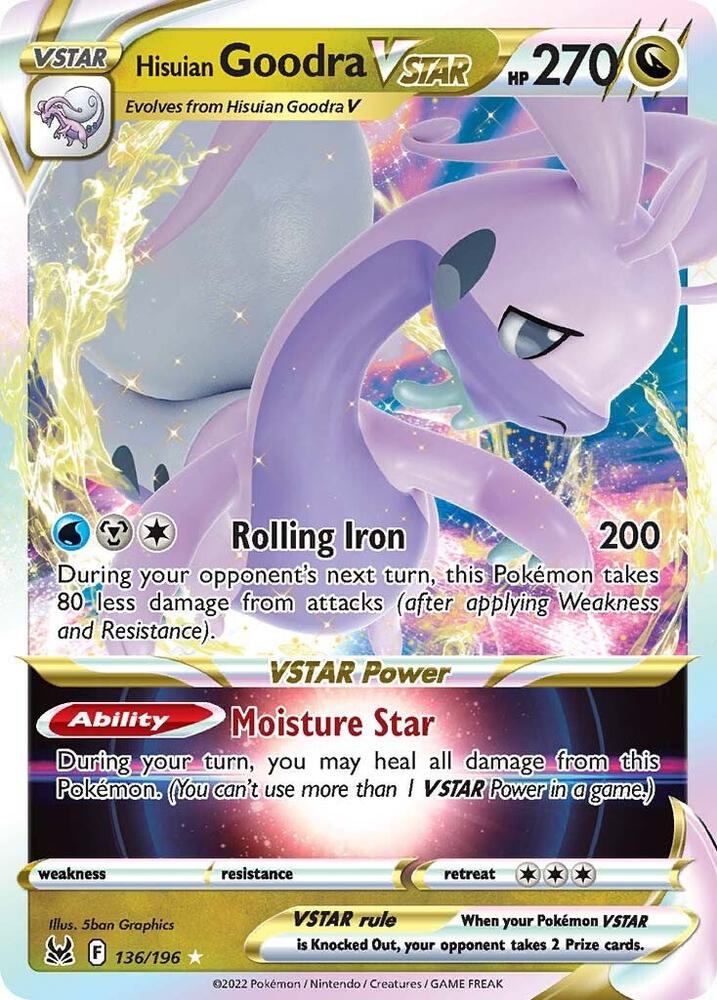 Hisuian Goodra VSTAR - 136/196 Ultra Rare SWSH11: Lost Origin