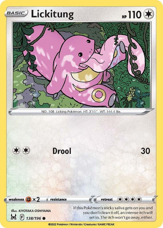 Lickitung 138/196 Common Lost Origin Pokémon card