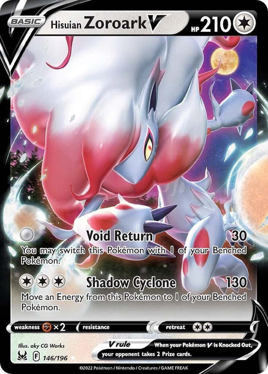 Hisuian Zoroark V 146/196 Ultra Rare Lost Origin Pokémon card