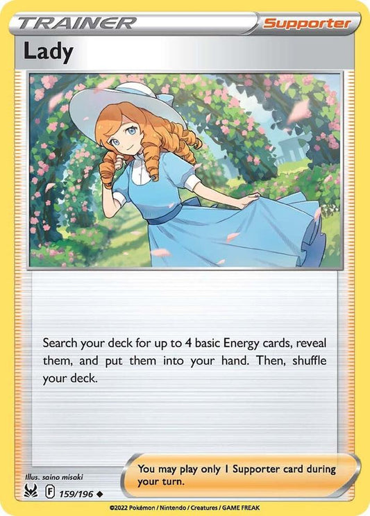 Lady 159/196 Uncommon Lost Origin Pokémon card