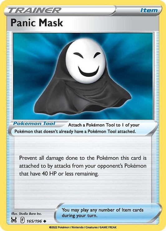 Panic Mask 165/196 Uncommon Lost Origin Pokémon card