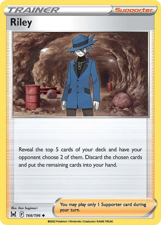 Riley 166/196 Uncommon Lost Origin Pokémon card