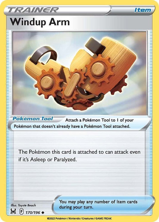 Windup Arm 170/196 Uncommon Lost Origin Pokémon card