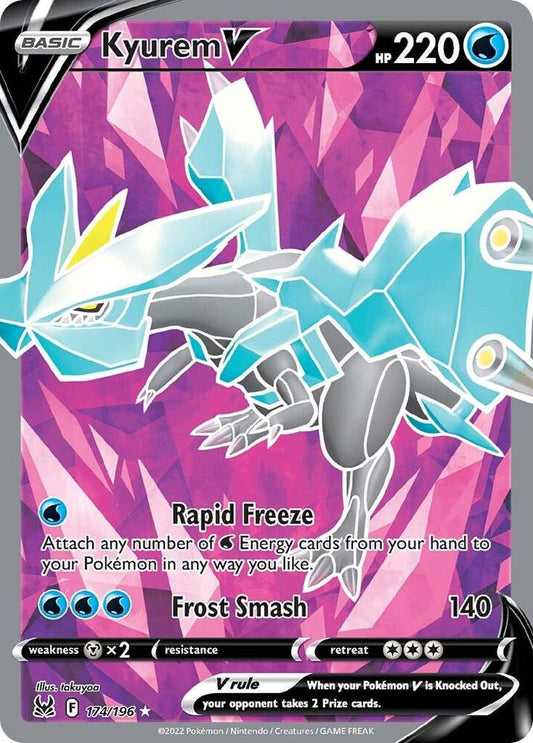 Kyurem V (Full Art) 174/196 Ultra Rare Lost Origin Pokémon card