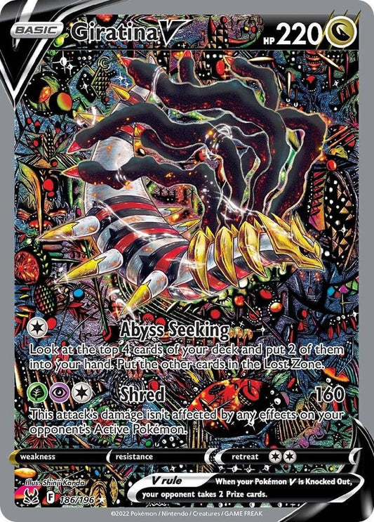 Giratina V (Alternate Full Art) 186/196 Ultra Rare Lost Origin Pokémon card