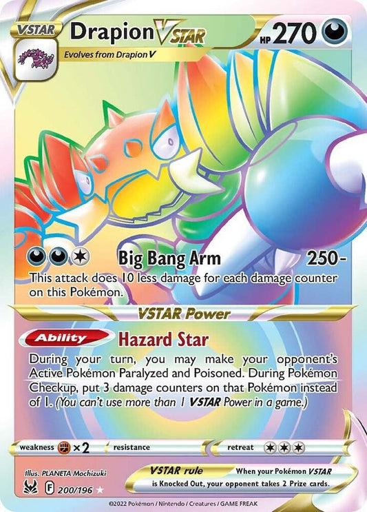 Drapion VSTAR (Secret) 200/196 Secret Rare Lost Origin Pokémon card