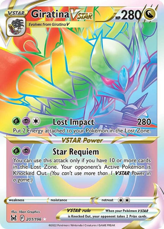 Giratina VSTAR (201) (Secret) 201/196 Secret Rare Lost Origin Pokémon card