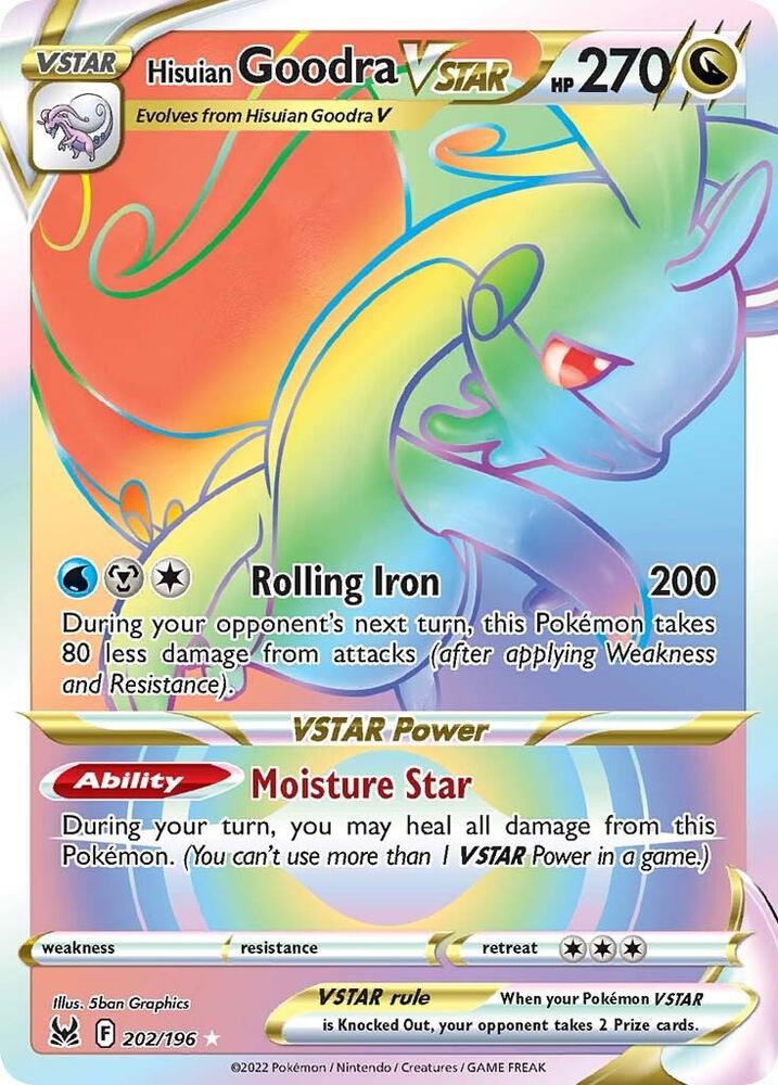 Hisuian Goodra VSTAR (Secret) - 202/196 Secret Rare SWSH11: Lost Origin