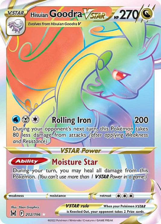 Hisuian Goodra VSTAR (Secret) - 202/196 Secret Rare SWSH11: Lost Origin