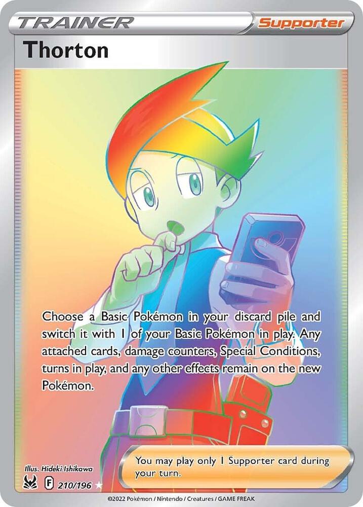 Thorton (Secret) 210/196 Secret Rare Lost Origin Pokémon card