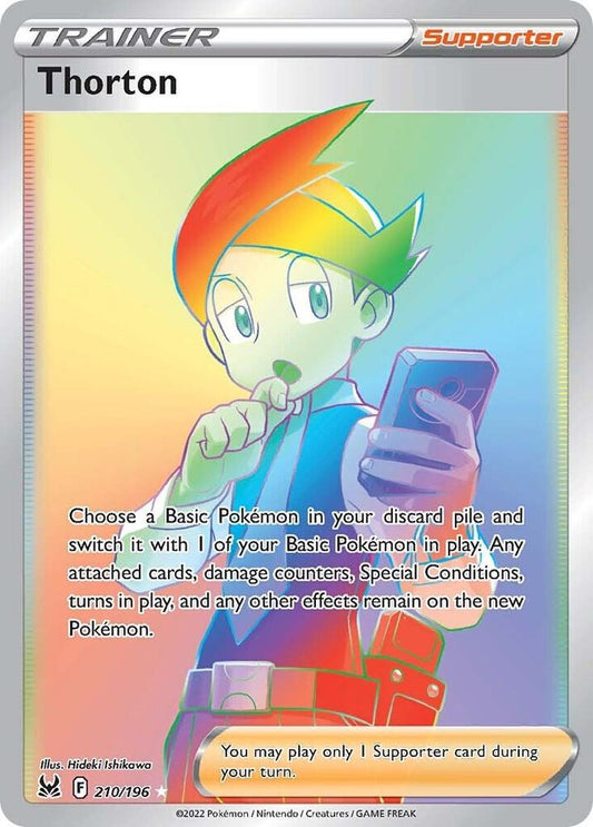 Thorton (Secret) 210/196 Secret Rare Lost Origin Pokémon card