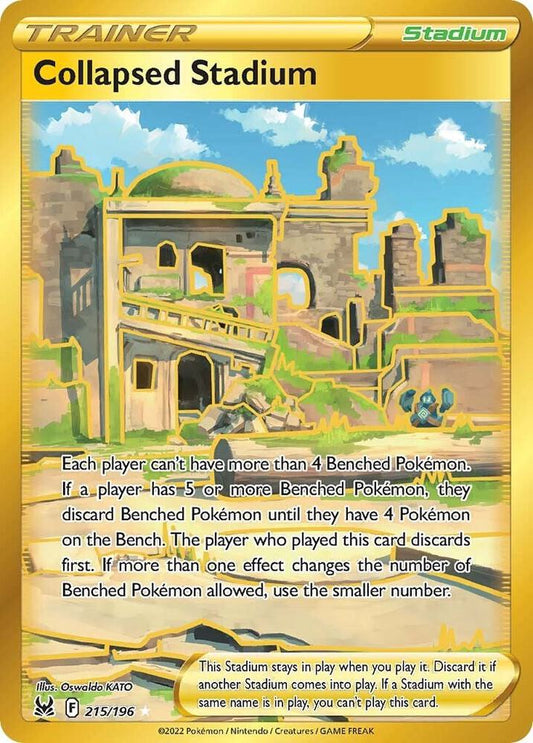 Collapsed Stadium (Secret) 215/196 Secret Rare Lost Origin Pokémon card
