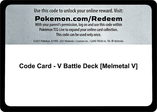 Code Card - V Battle Deck [Melmetal V] Code Card Pokemon GO Pokémon card