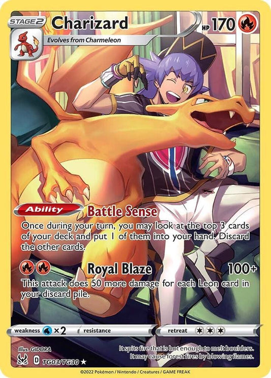 Charizard TG03/TG30 Ultra Rare Lost Origin Trainer Gallery Pokémon card