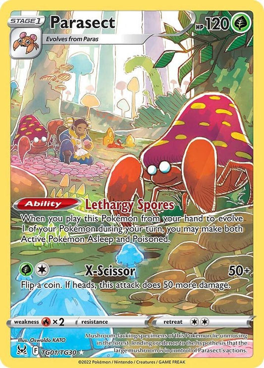 Parasect TG01/TG30 Ultra Rare Lost Origin Trainer Gallery Pokémon card