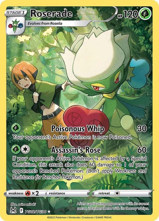 Roserade TG02/TG30 Ultra Rare Lost Origin Trainer Gallery Pokémon card