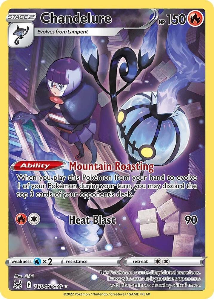 Chandelure TG04/TG30 Ultra Rare Lost Origin Trainer Gallery Pokémon card