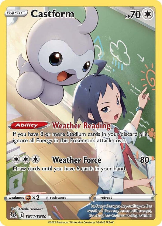Castform TG11/TG30 Ultra Rare Lost Origin Trainer Gallery Pokémon card