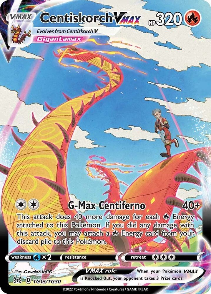 Centiskorch VMAX TG15/TG30 Ultra Rare Lost Origin Trainer Gallery Pokémon card