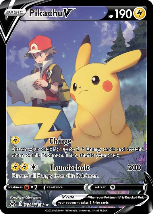 Pikachu V TG16/TG30 Ultra Rare Lost Origin Trainer Gallery Pokémon card