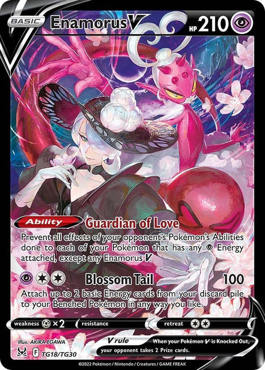 Enamorus V TG18/TG30 Ultra Rare Lost Origin Trainer Gallery Pokémon card