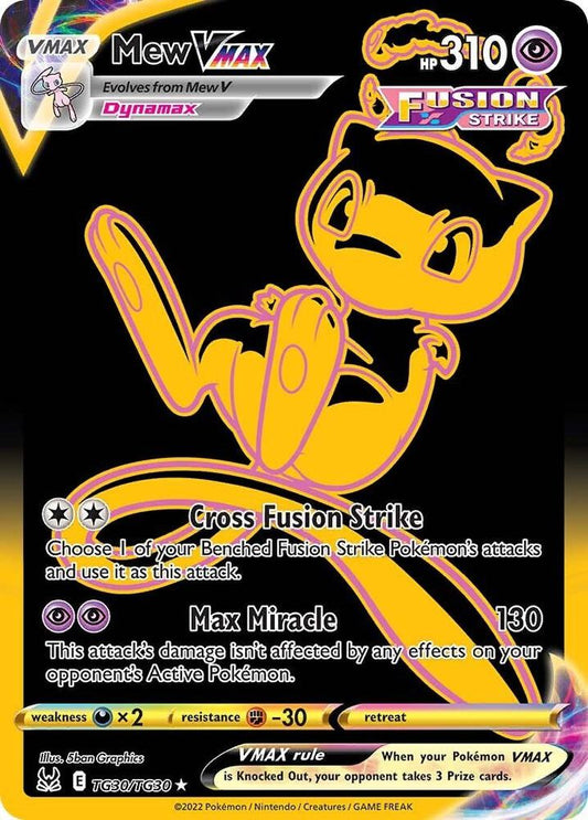 Mew VMAX (Secret) TG30/TG30 Secret Rare Lost Origin Trainer Gallery Pokémon card