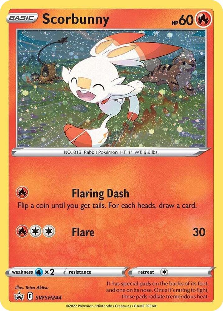 Scorbunny - SWSH244 (Cosmos Holo) - SWSH244 Promo SWSH: Sword & Shield Promo Cards