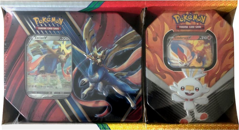 Legends of Galar Tin + Galar Partners Tin 2-pack [Zacian V/Cinderace V] (Retail Exclusive) SWSH01: Sword & Shield Base Set