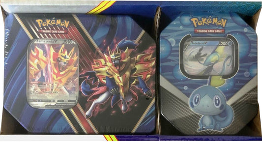 Legends of Galar Tin + Galar Partners Tin 2-pack [Zamazenta V/Inteleon V] (Retail Exclusive) SWSH01: Sword & Shield Base Set