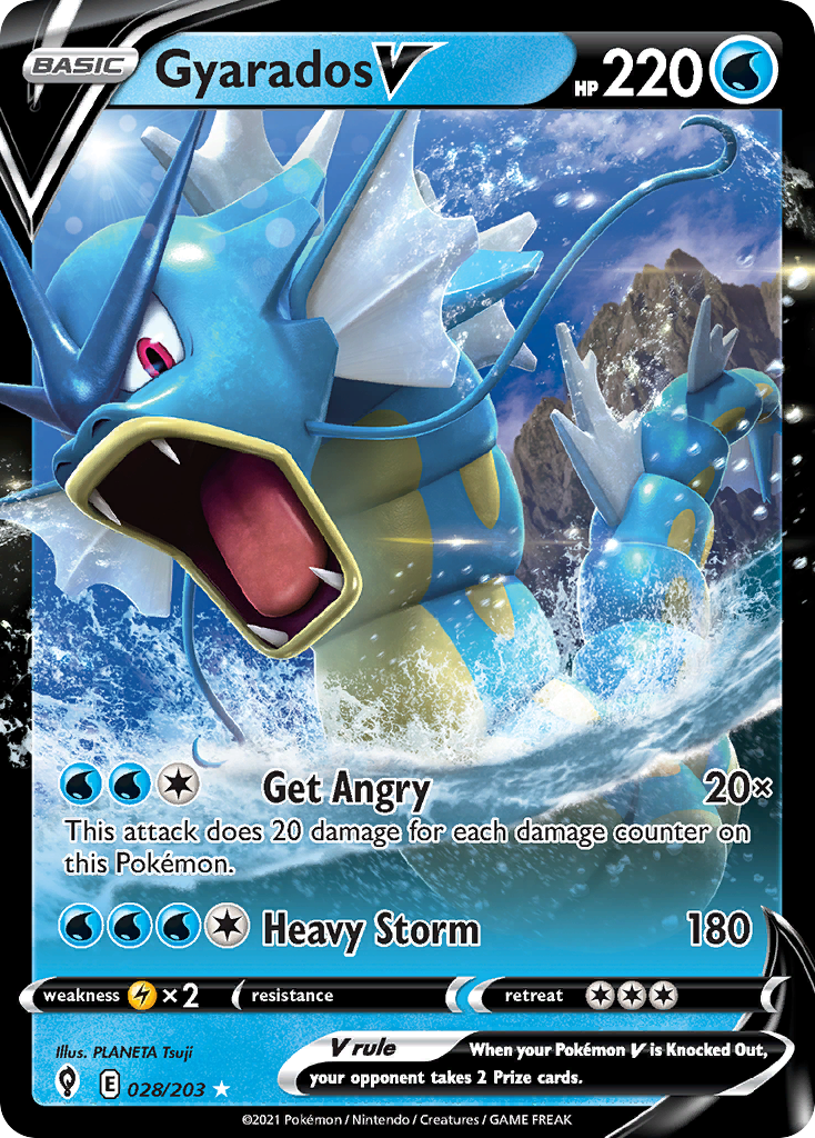 Gyarados V 028/203 Rare Holo V Evolving Skies