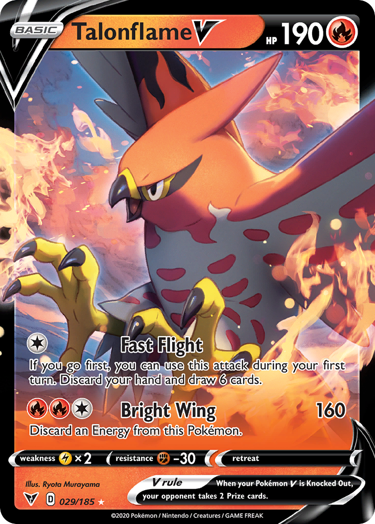 Talonflame V 029/185 Rare Holo V Vivid Voltage