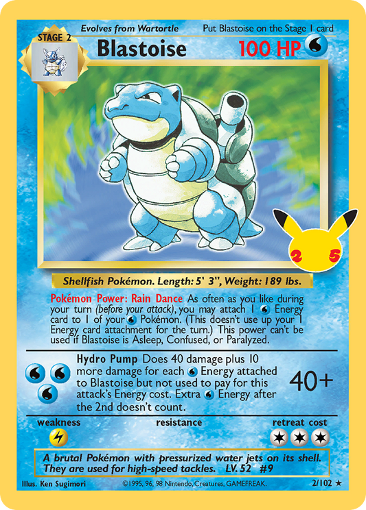 Blastoise 002/025 Classic Collection Celebrations: Classic Collection