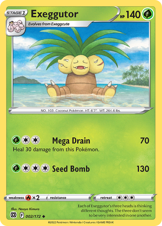 Exeggutor 002/172 Uncommon Brilliant Stars