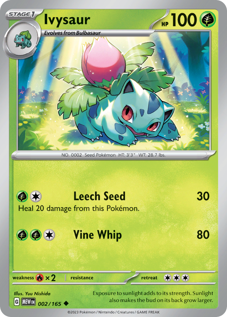 Ivysaur 002/165 Uncommon 151