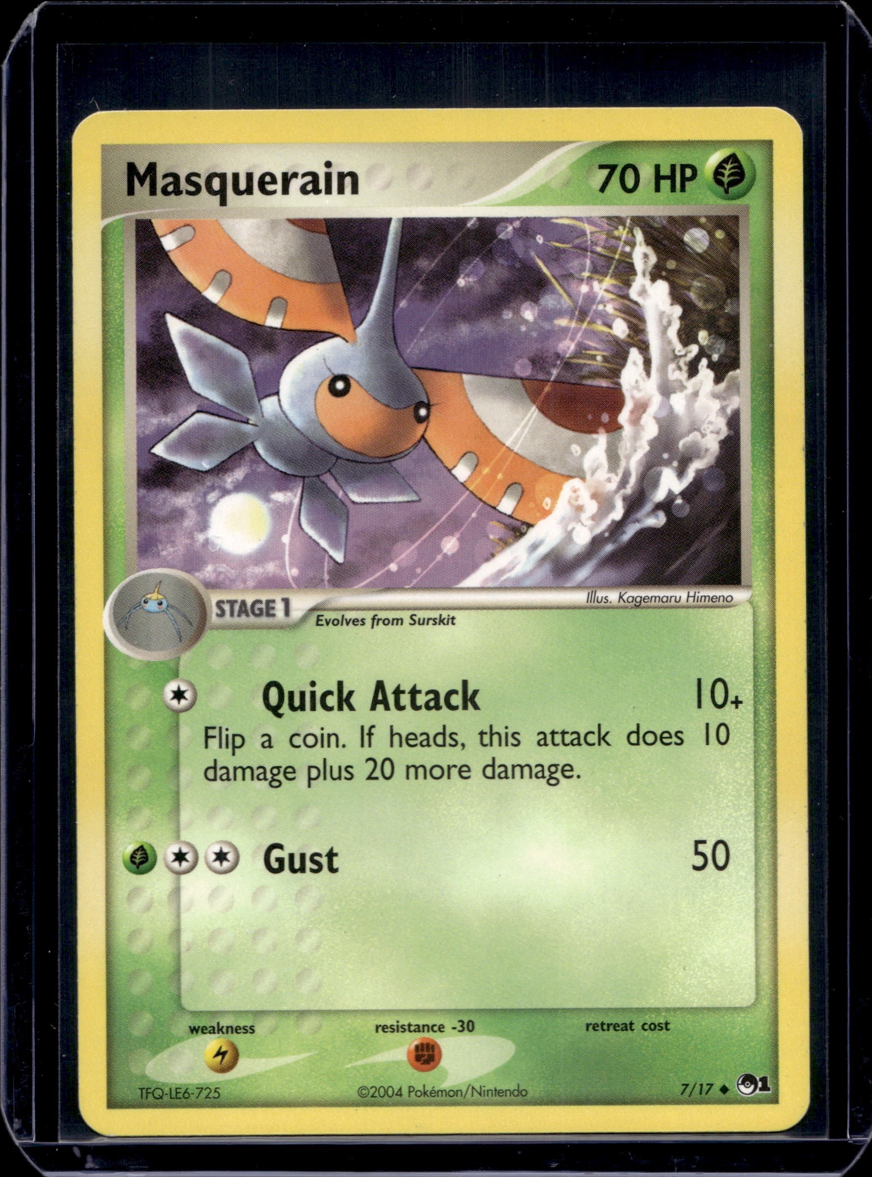 Masquerain POP Series 1 #007/017 Normal Pokémon Card (front)