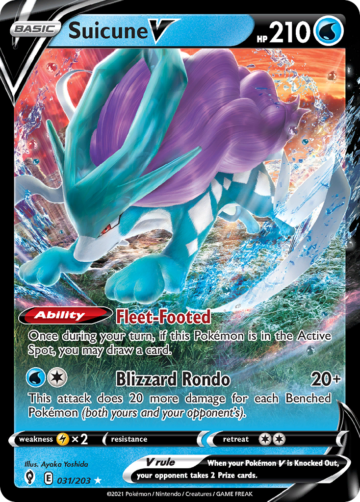 Suicune V 031/203 Rare Holo V Evolving Skies