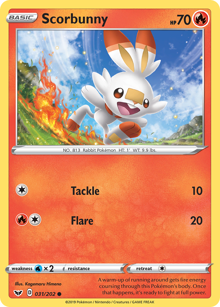 Scorbunny 031/202 Common Sword & Shield