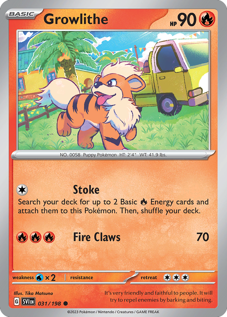 Growlithe 031/198 Common Scarlet & Violet