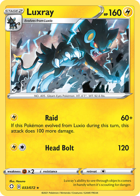 Luxray 033/072 Rare Holo Shining Fates