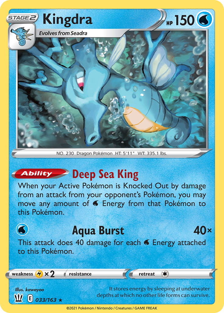 Kingdra 033/163 Rare Holo Battle Styles