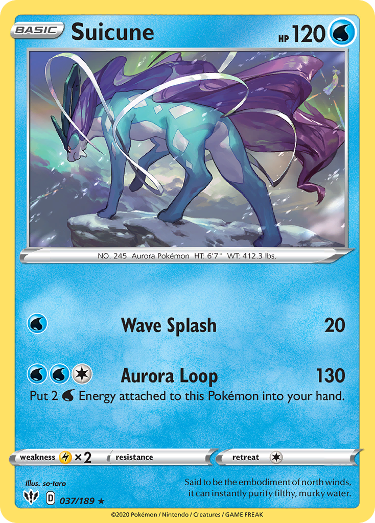 Suicune 037/189 Rare Holo Darkness Ablaze