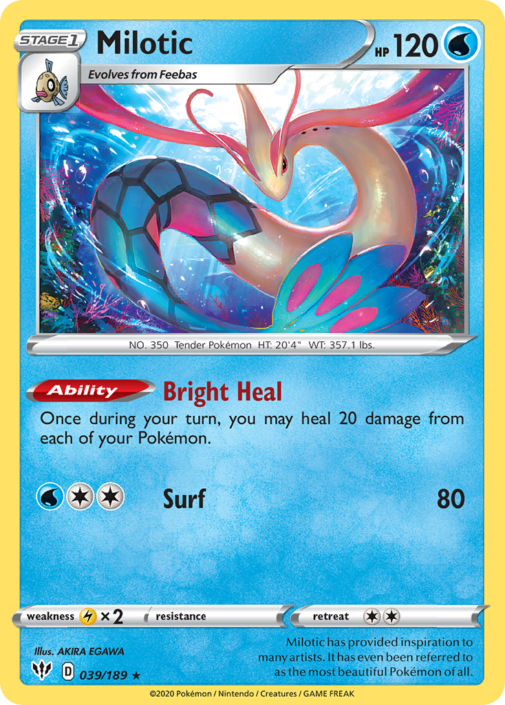 Milotic 039/189 Rare Holo Darkness Ablaze