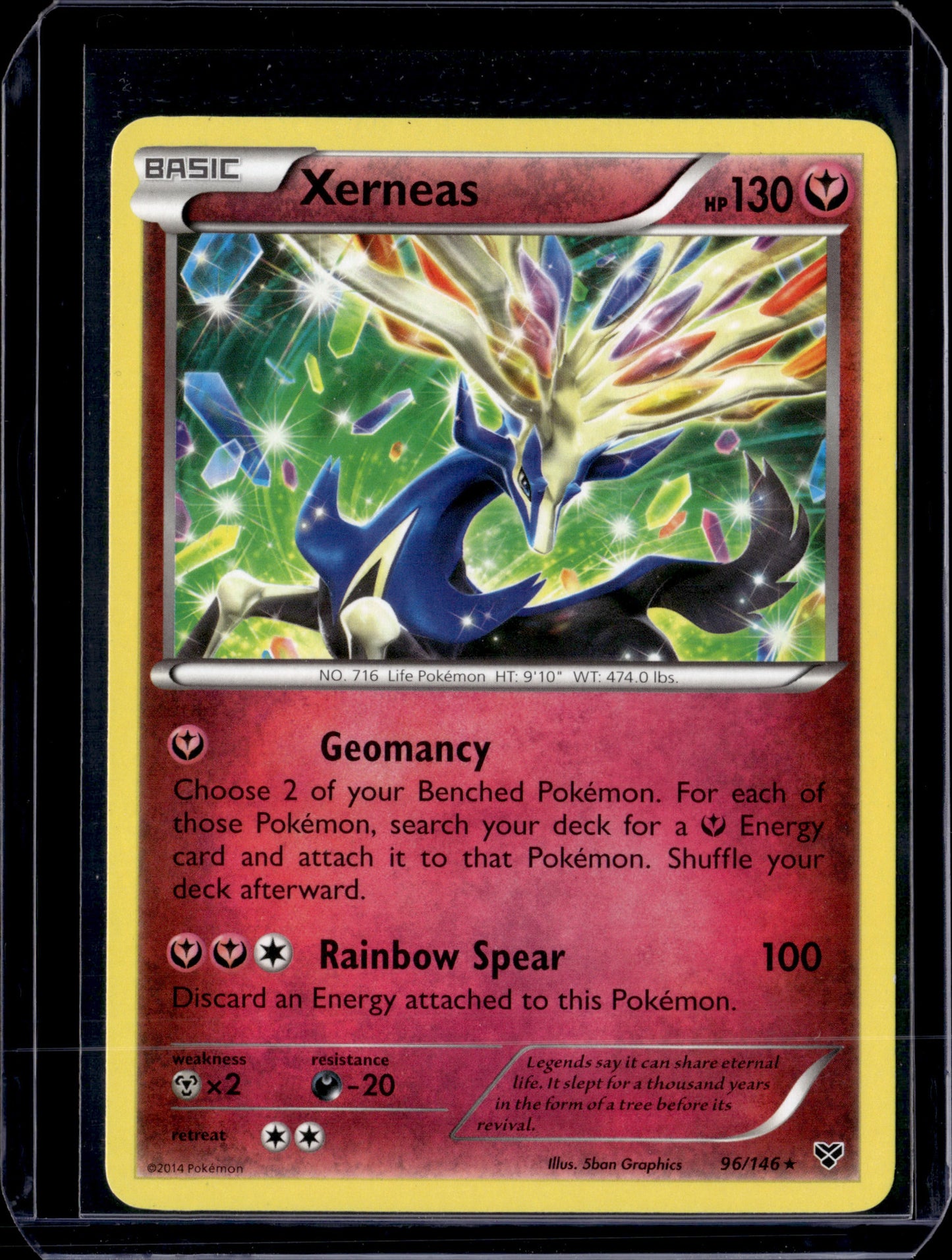 Xerneas XY Base Set #96/146 Normal Pokémon Card (front)
