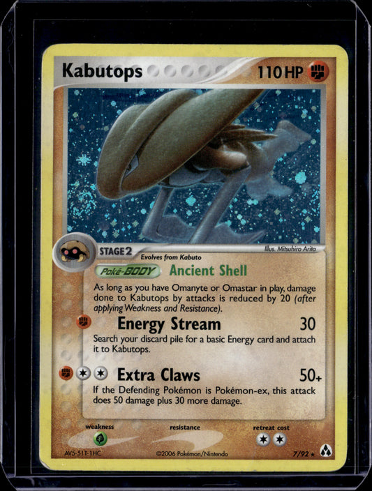Kabutops Legend Maker #7/92 Holofoil Pokémon Card (front)