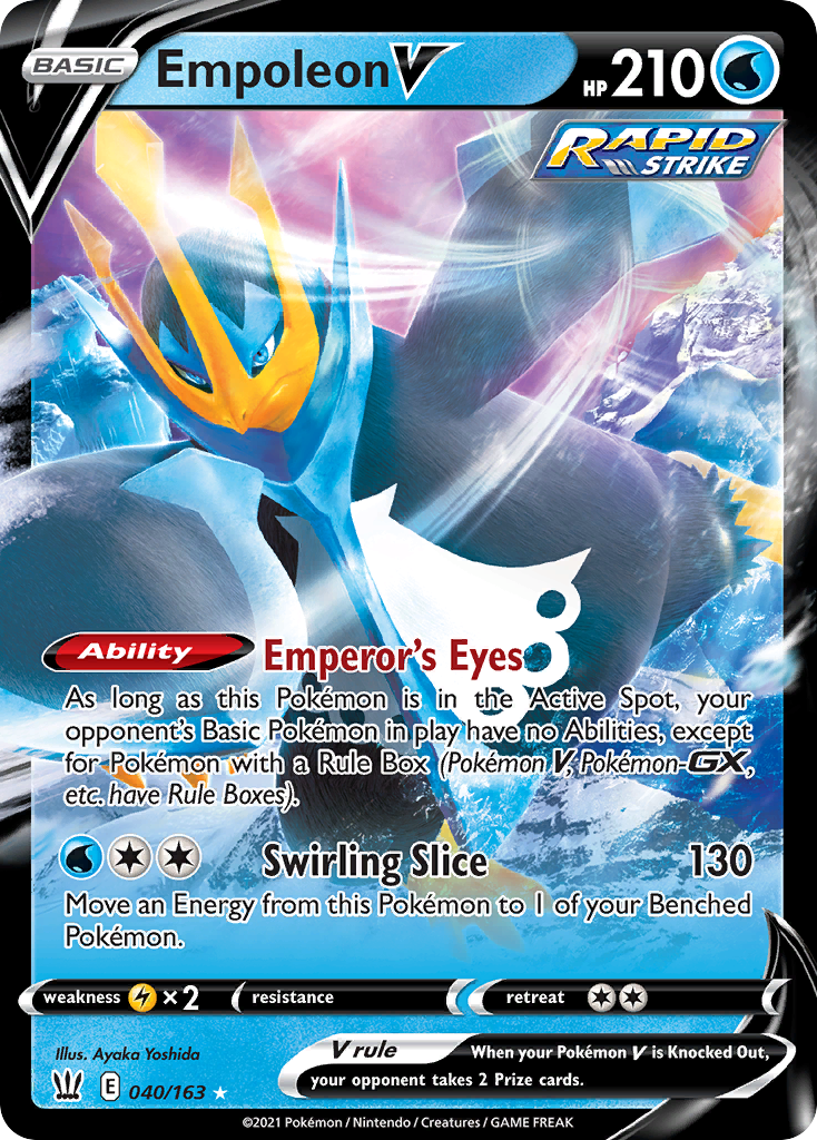 Empoleon V 040/163 Rare Holo V Battle Styles