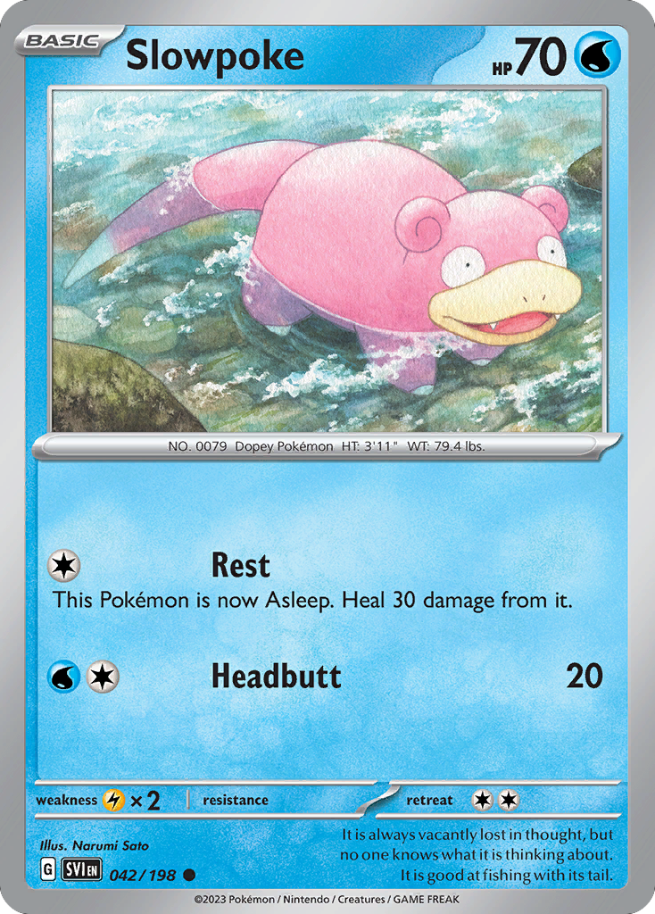 Slowpoke 042/198 Common Scarlet & Violet